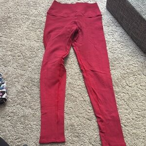 NUX Red Athletic Leggings with Streamlined Fit